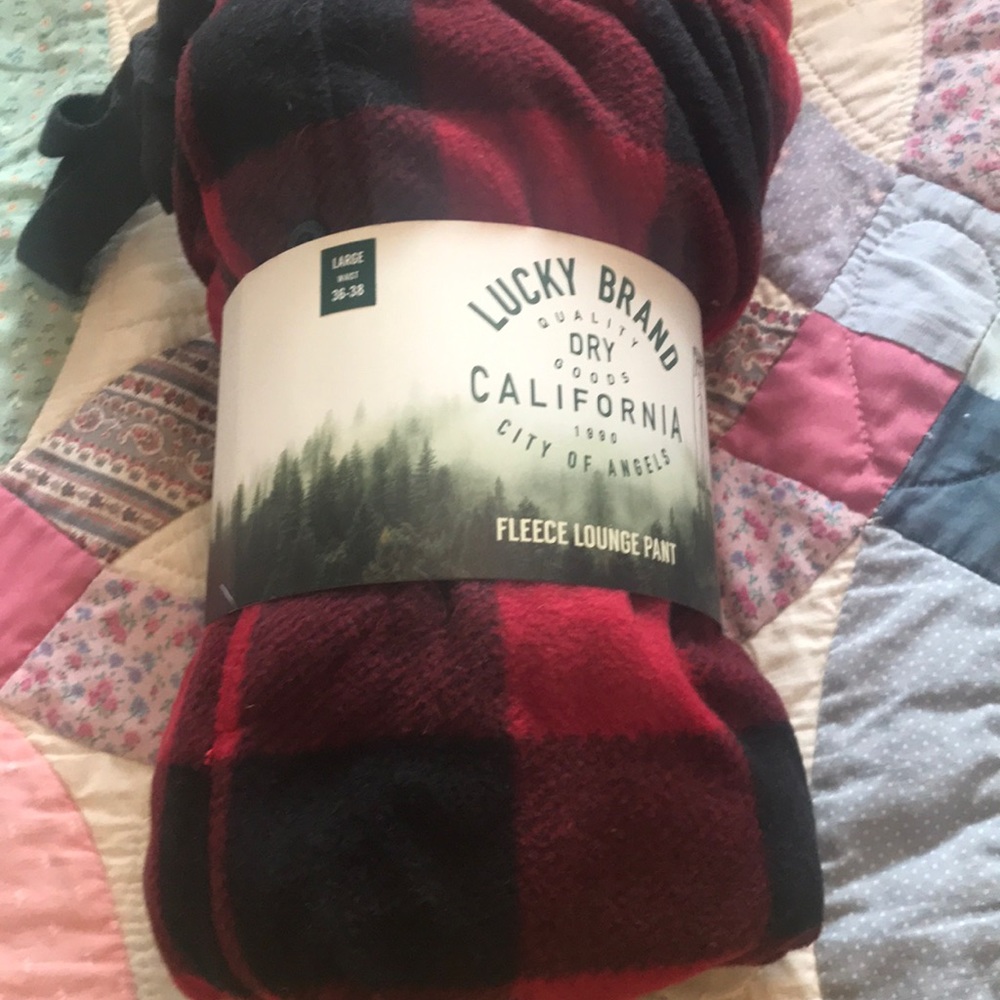 Lucky Brand buffalo check men’s lounge pants L